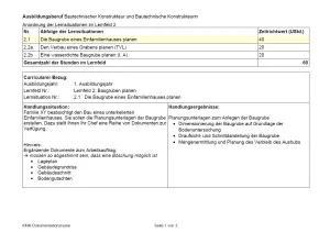 Unterrichtsplanung: 1. Lernsituation zu LF 2: Die Baugrube eines Einfamilienhauses planen (neuer Rahmenlehrplan, gültig ab 2026)