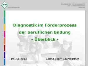 Presentation: Diagnostik im Förderprozess der beruflichen Bildung - Überblick