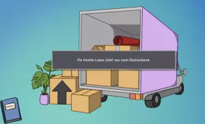 Lernspiel: Mein Weg nach Deutschland | Unser neues Zuhause - Deutsch üben mit KI | Lernspiel