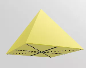 Entdeckendes: Pyramide mit taktilen Markierungen — Pythagoras (zip-Datei)