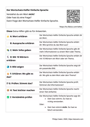 App: Wortschatz-Helfer Einfache Sprache