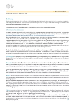 Unterrichtsplanung: Impfungen: Kleiner Piks - große Wirkung: Immunsystem - Didaktische Hinweise