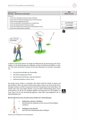 Arbeitsblatt: Fluchten - Abstecken von Geraden (Niveau C | PDF)