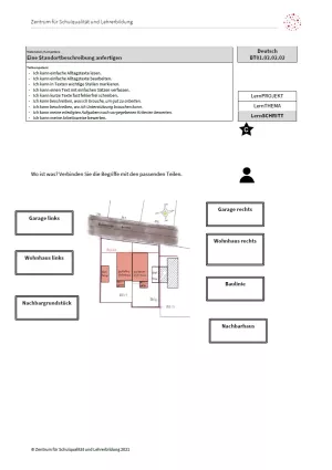 Arbeitsblatt: Eine Standortbeschreibung anfertigen (Niveau C | DOCX)