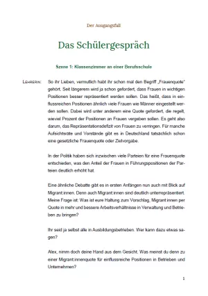 Unterrichtsbaustein: Der Ausgangsfall | Transkript zum Video "Der Ausgangsfall"