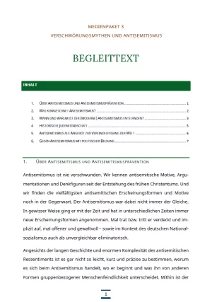 Text: Medienpaket 3 | Verschwörungsmythen und Antisemitismus | Wissenschaftlicher Begleittext