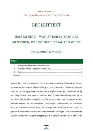 Text: Medienpaket 4 | Digitalisierung und Digitalität | Wissenschaftlicher Begleittext