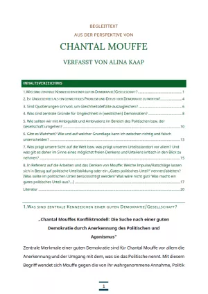 Text: Medienpaket 5 | Gute Demokratie | Autorentexte - Chantal Mouffe