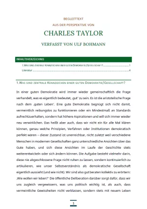 Text: Medienpaket 5 | Gute Demokratie | Autorentexte - Charles Taylor