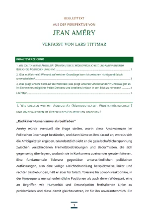 Text: Medienpaket 5 | Gute Demokratie | Autorentexte - Jean Améry