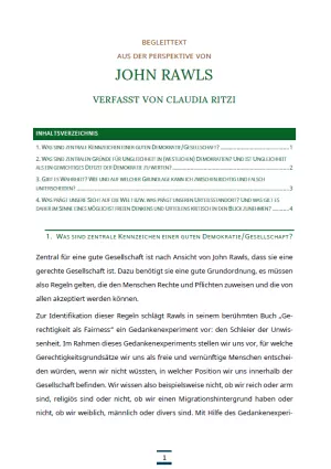 Text: Medienpaket 5 | Gute Demokratie | Autorentexte - John Rawls