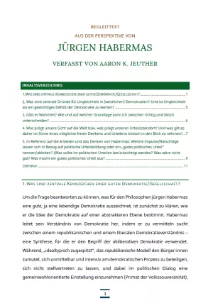 Text: Medienpaket 5 | Gute Demokratie | Autorentexte - Jürgen Habermas