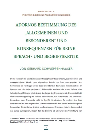 Text: Medienpaket 6 | Politische Bildung als Entdeckungsreise | Wissenschaftlicher Begleittext