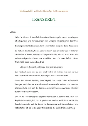 Video: Medienpaket 6 | Politische Bildung als Entdeckungsreise | Kapitel 3 - Video 3