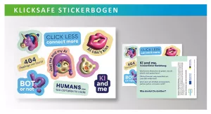 Sonstiges: Stickerbogen: KI and me