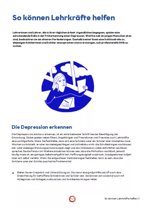 Handreichung: Umgang mit Depression und Suizidalität | Informationen für Lehrkräfte