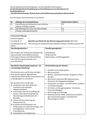 Unterrichtsplanung: Herstellung und Austausch eines defekten Absperrschiebers planen