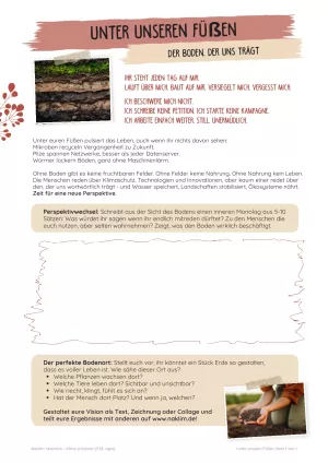 Unterrichtsbaustein: Unter unseren Füßen | Der Boden der uns trägt