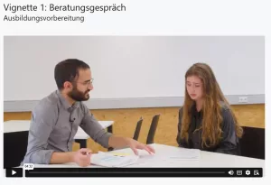 Webseite: Förderbezogene Diagnostik in heterogenen Klassen: Videovignette 1: Beratungsgespräch | Ausbildungsvorbereitung