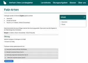 Webseite: Falz-Arten