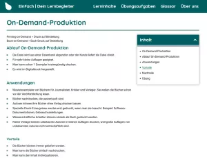Webseite: On-Demand-Produktion beim Drucken