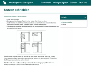 Webseite: Nutzen schneiden