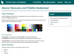 Webseite: Altona Testsuite und FOGRA-Medienkeil