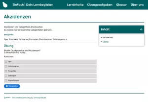 Webseite: Akzidenzen