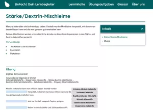Webseite: Stärke- und Dextrin-Mischleime