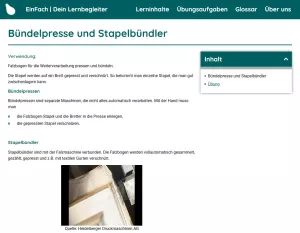 Webseite: Bündelpresse und Stapelbündler