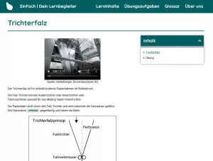 Webseite: Trichterfalz