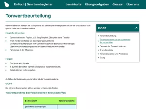 Webseite: Tonwertbeurteilung