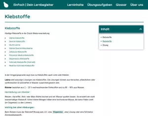 Webseite: Klebstoffe in der Druckweiterverarbeitung