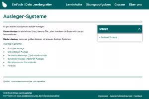 Webseite: Ausleger-Systeme