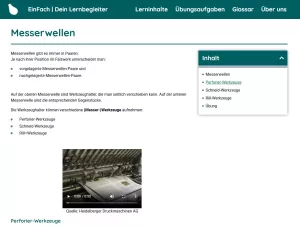 Webseite: Messerwellen