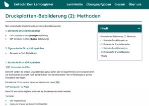 Webseite: Druckplatten-Bebilderung (2): Methoden