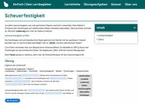 Webseite: Scheuerfestigkeit