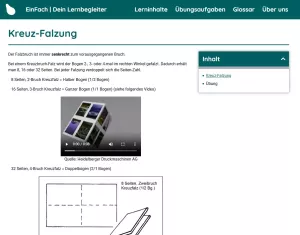 Webseite: Kreuz-Falzung