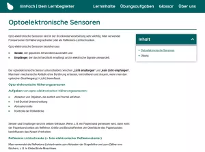 Webseite: Optoelektronische Sensoren