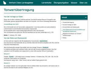 Webseite: Tonwertübertragung
