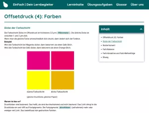 Webseite: Offsetdruck (4): Farben