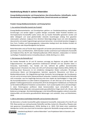 Handreichung: Handreichung Modul 4: weitere Materialien