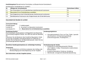 Unterrichtsplanung: 2. Lernsituation zu LF 5: Mauersteine für ein Einfamilienhaus auswählen (neuer Rahmenlehrplan, gültig ab 2026)