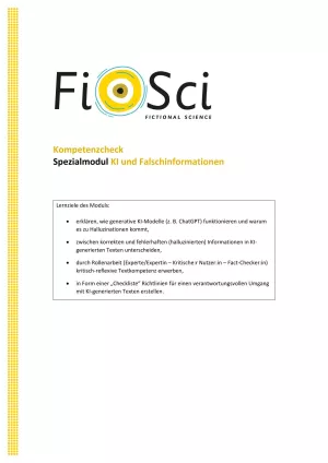 Arbeitsblatt: Quellenrecherche mit KI-Tools | Kompetenzcheck