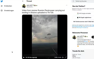 Video: Ukraine-Krieg und Falschinformationen auf Social Media | Videobeispiel 1 "Fallschirmspringer"
