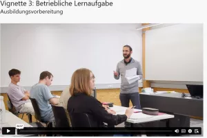 Webseite: Förderbezogene Diagnostik / förderbezogenes Diagnostizieren in heterogenen Klassen: Videovignette 3: Betriebliche Lernaufgabe | Ausbildungsvorbereitung