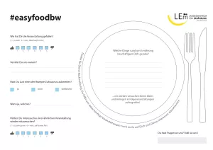 Sonstiges: #easyfoodbw | Tischset für Feedback