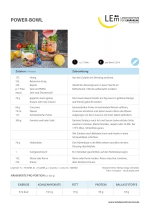 Sonstiges: #easyfoodbw | Rezept Power-Bowl