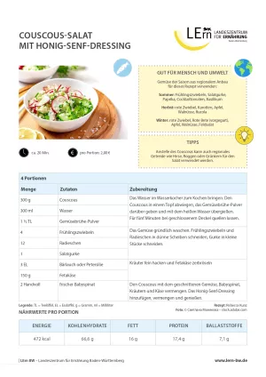 Sonstiges: #snackattack | Rezept Couscous-Salat mit Honig-Senf-Dressing