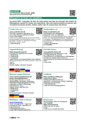 Text: Materialblatt 1: Hilfsangebote für Kinder und Jugendliche (DOCX)
